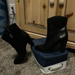 Black zodiac cowboy bootie.